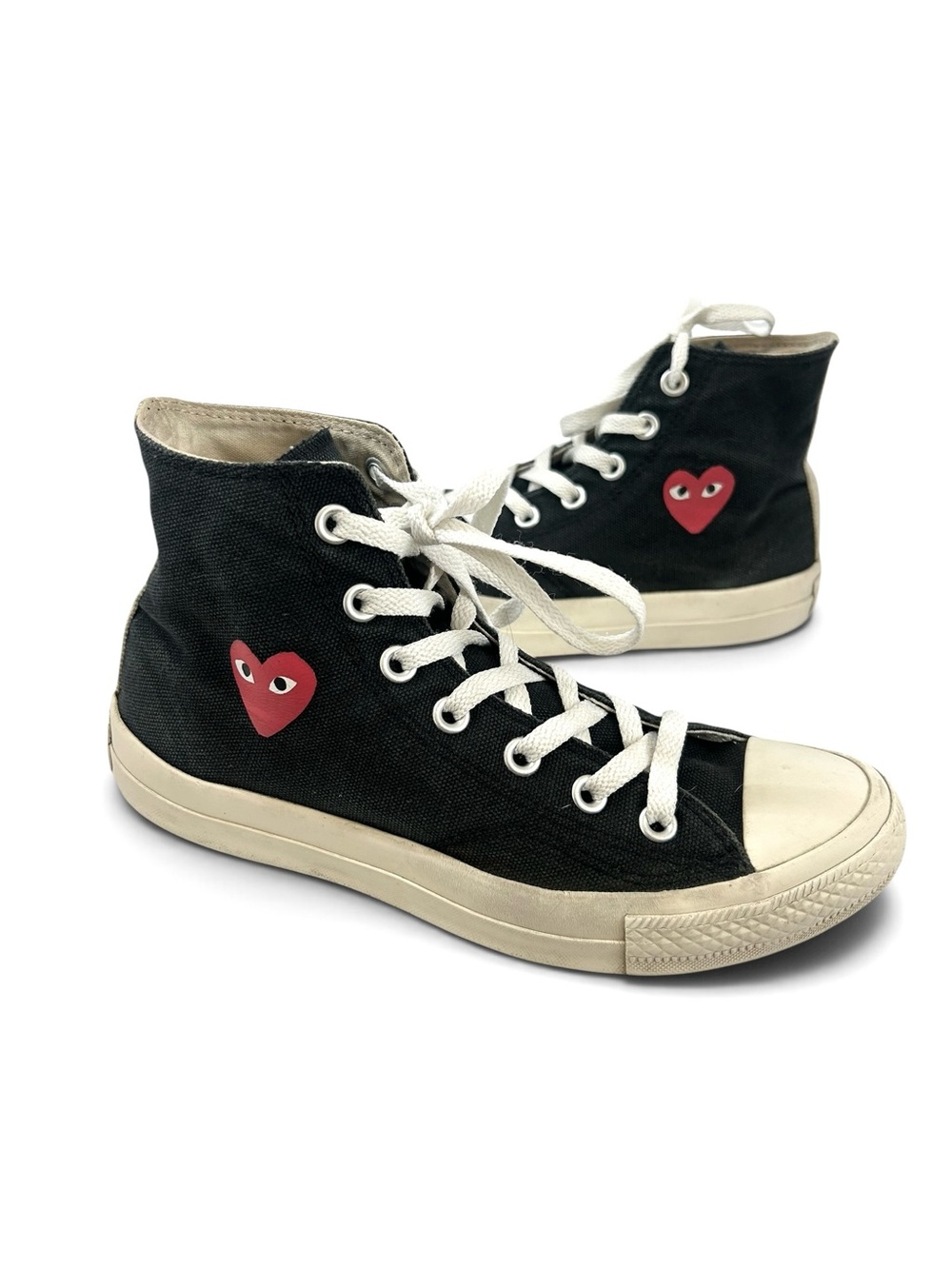 Converse x Comme des Garçons CDG PLAY Black Red Heart High-Top Canvas Sneakers 8